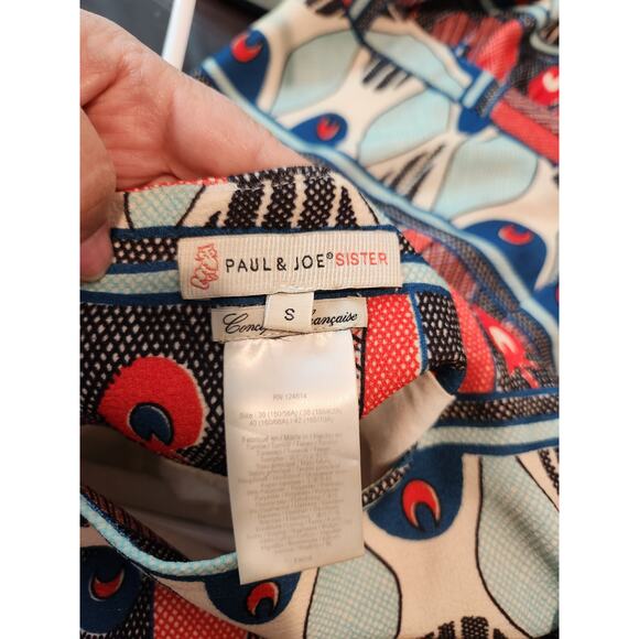 Paul & Joe Sister Anthropologie Drop Waist Dress S Guadalupe french FR36 Mod - Picture 5 of 7